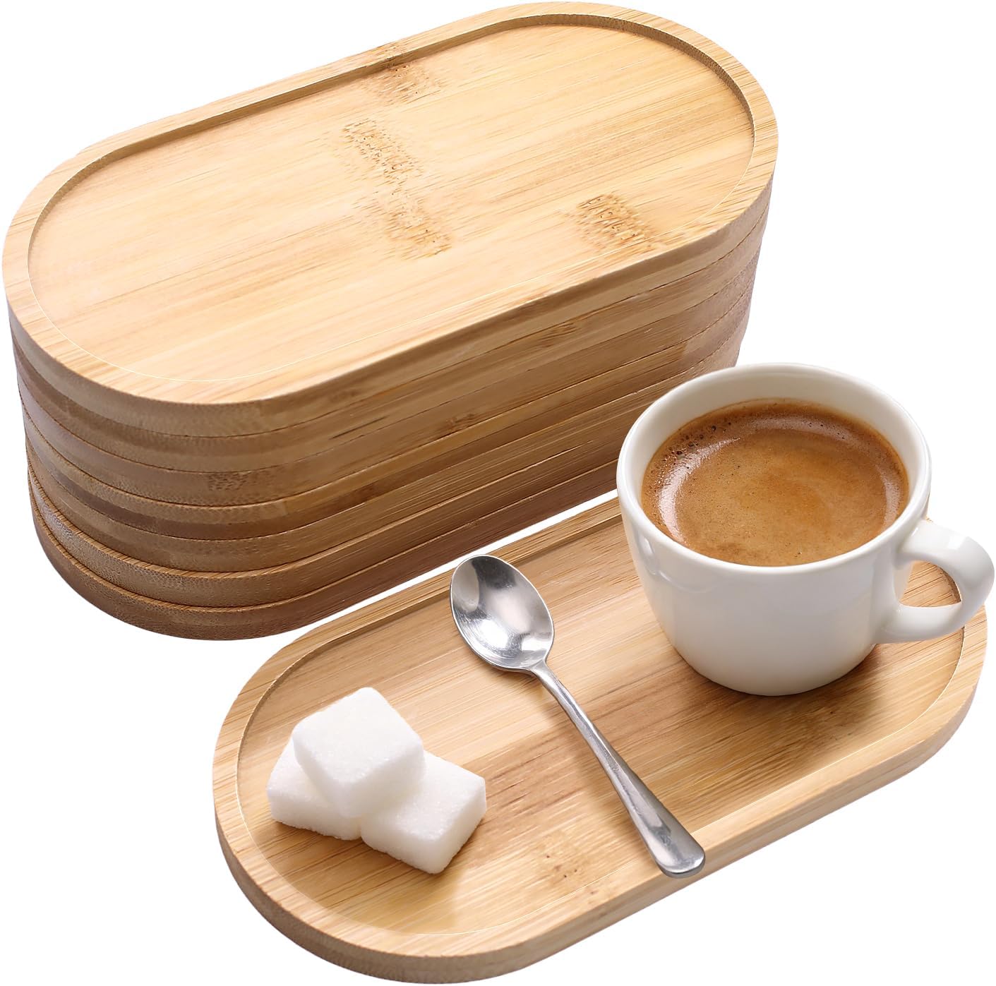 Dekoratives Holztablett für Kaffeezubehör
